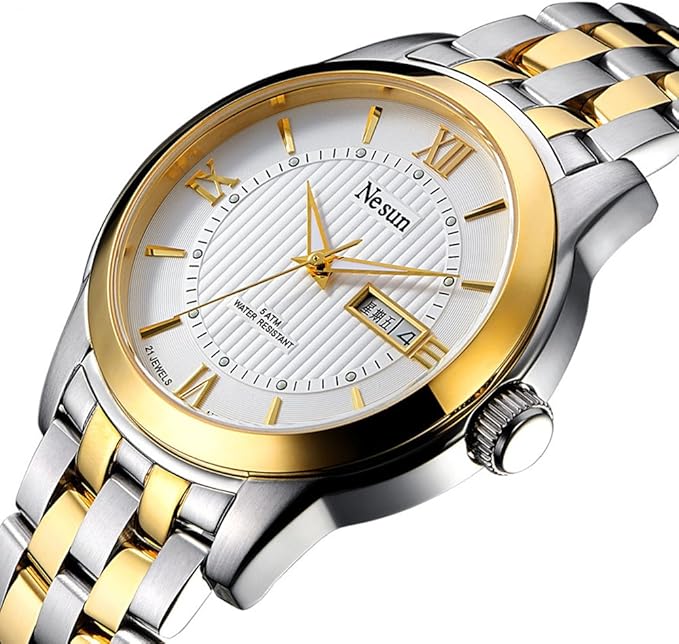 nesun 尼尚 男士全自动机械表 双日历 防水夜光手表 9201